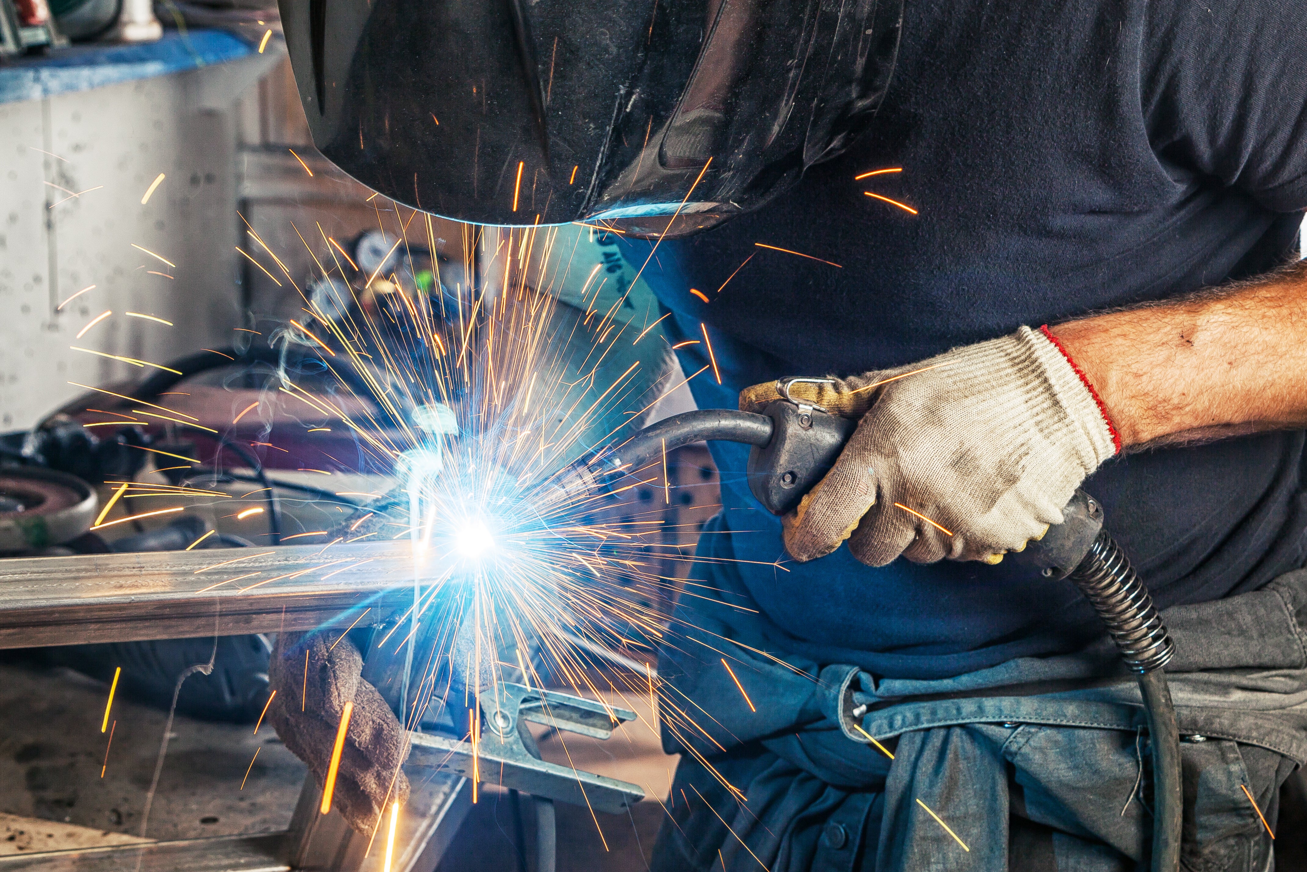 Welder at work.